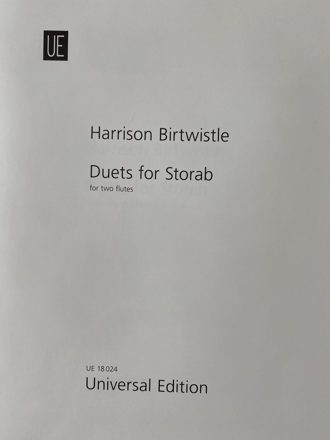 Harrison Birtwistle - Duets for Storab