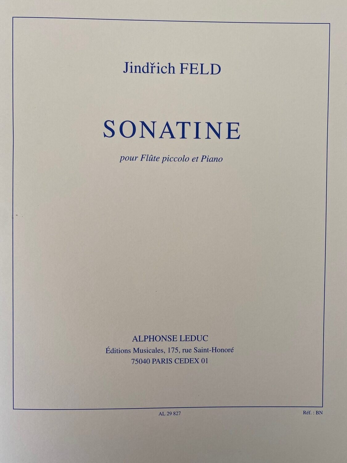 Jindrich Feld - Sonatine