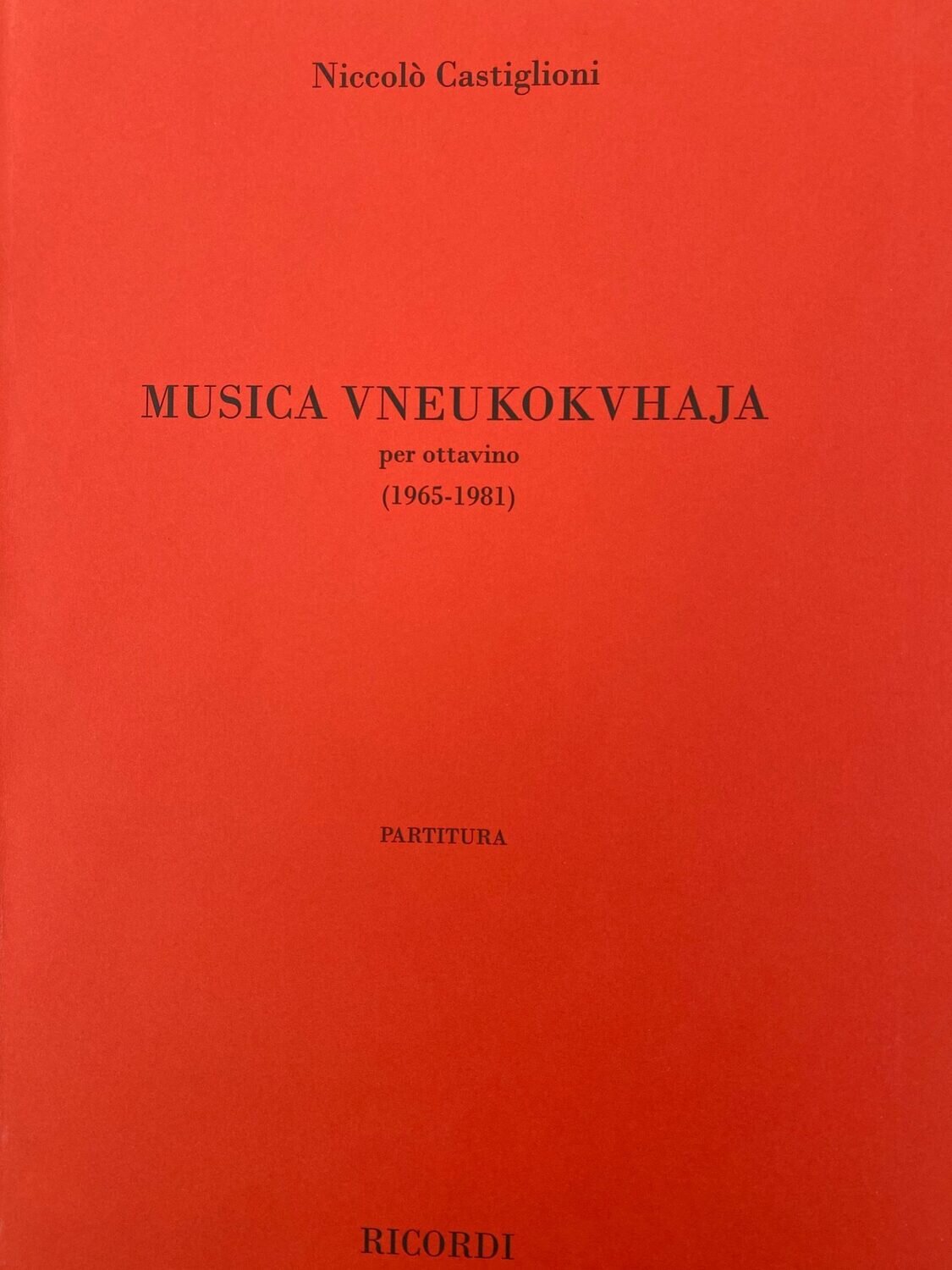 Niccolò Castiglioni - Musica Vneukokvhaja