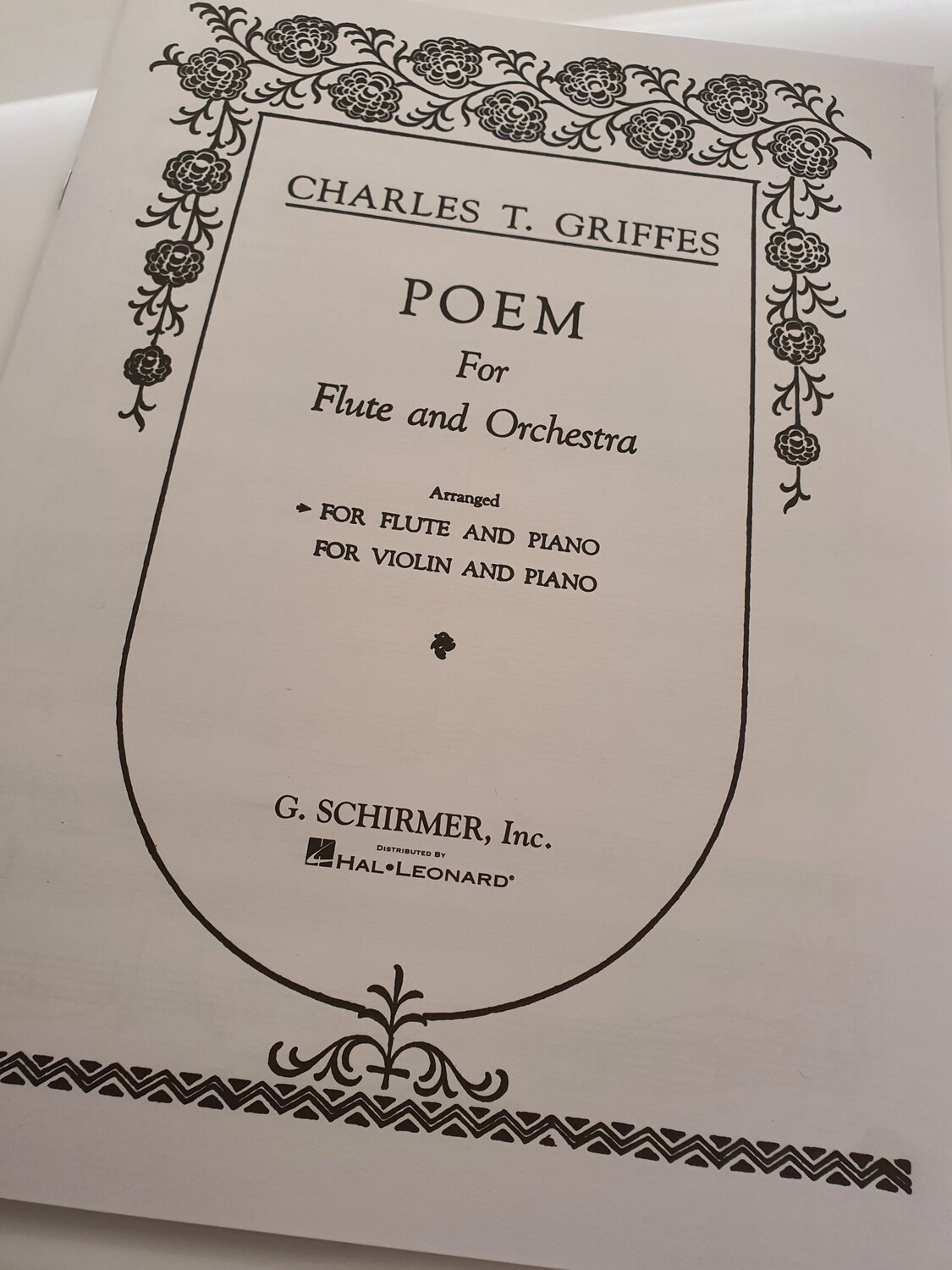 Charles T. Griffes - Poem for Flute and Orchestra (Klavierauszug)