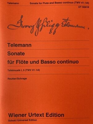 Telemann - Sonate - TWV 41: h4 - Wiener Urtext Edition