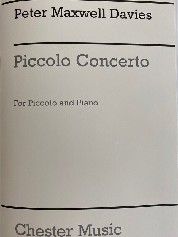Peter Maxwell Davies - Piccolo Concerto Peter Maxwell Davies - Piccolo Concerto