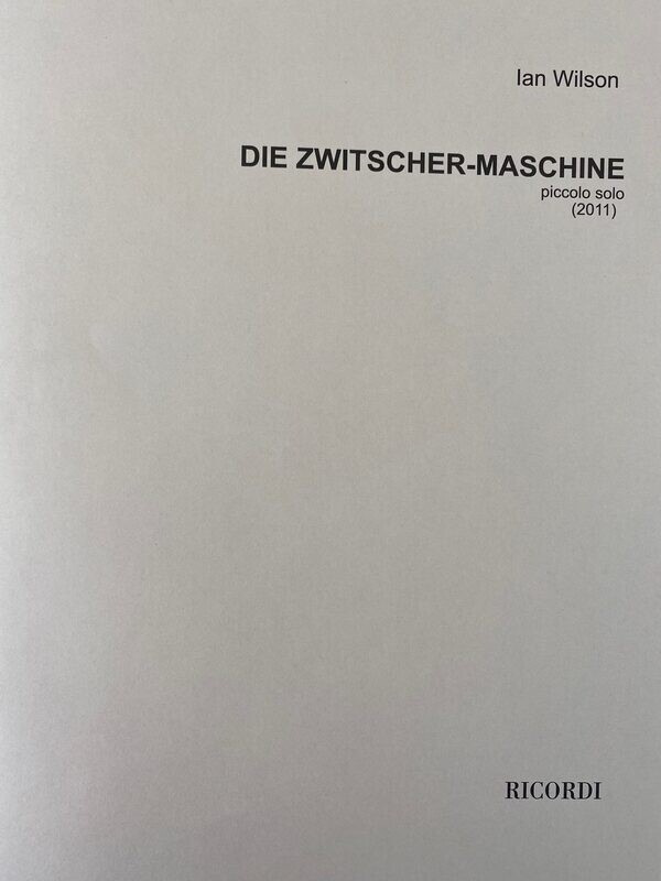 Ian Wilson - Die Zwitscher-Maschine Ian Wilson - Die Zwitscher-Maschine