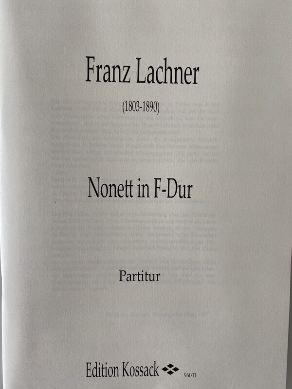 F. Lachner - Nonett in F-Dur