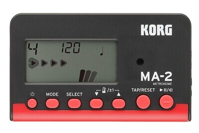 KORG digitales Metronom, MA-2 (schwarz/rot)