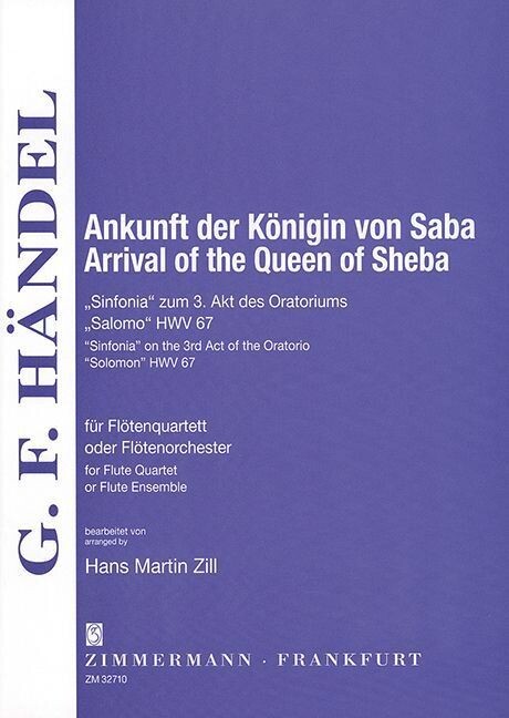 G.F. Händel - Ankunft der Königin von Saba - für Flötenensemble