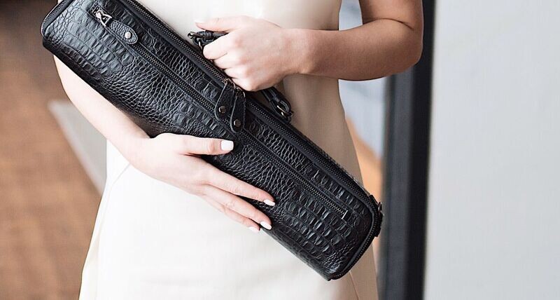 Soloway Flute Bag | Modell Black Reptile | schwarz (für Flöte mit H-Fuß) Soloway Flute Bag | Modell Black Reptile | schwarz (für Flöte mit H-Fuß)