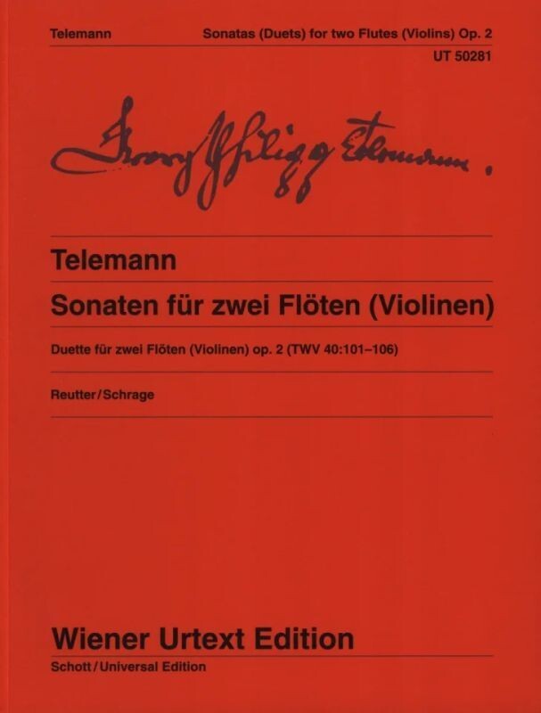 G.Ph. Telemann - Sonaten für zwei Flöten - op. 2 TWV 40:101-106 - Wiener Urtext Edition