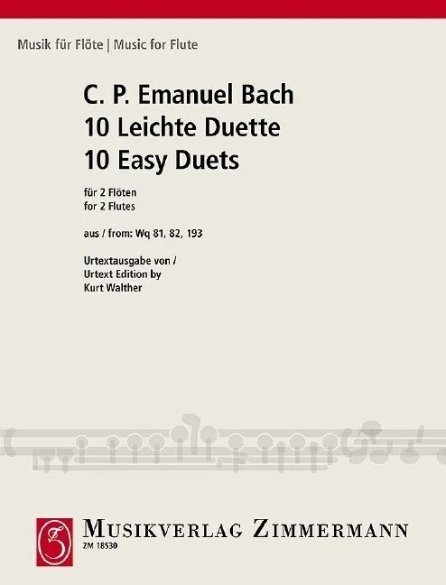 C.Ph.E. Bach - 10 leichte Duette C.Ph.E. Bach - 10 leichte Duette