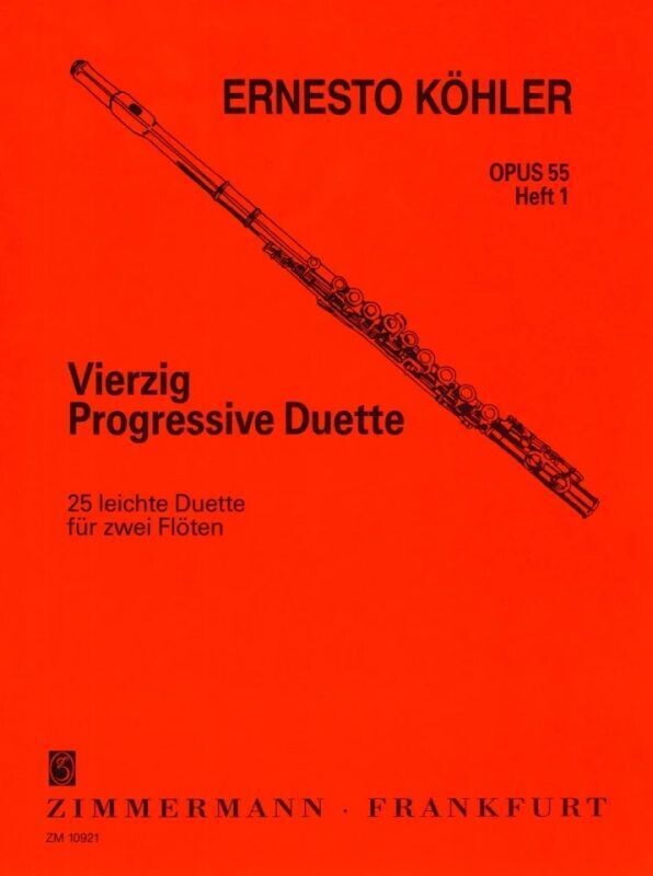 Ernesto Köhler - Vierzig Progressive Duette Opus 55 - Heft 1