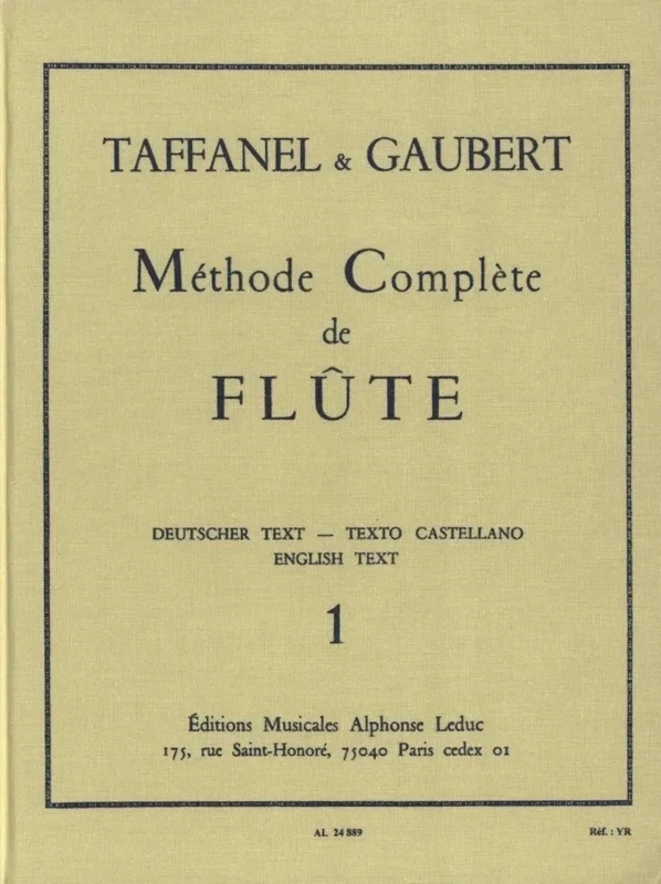 Taffanel & Gaubert - Méthode Complète de Flute - Band 1 Taffanel & Gaubert - Méthode Complète de Flute - Band 1