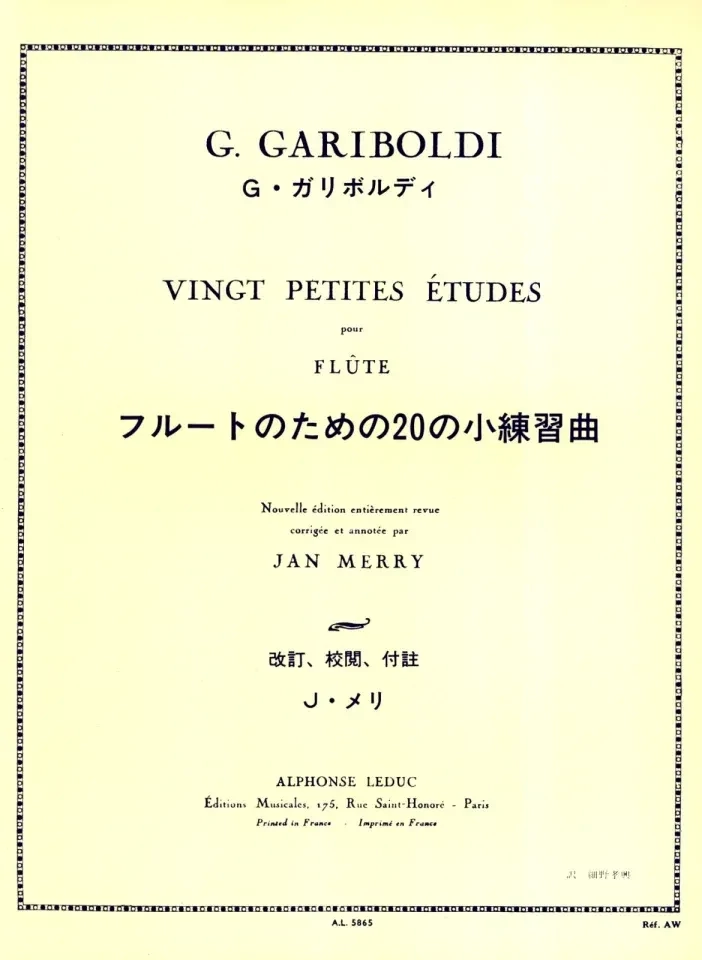 G. Gariboldi - Vingt Etudes Chantantes