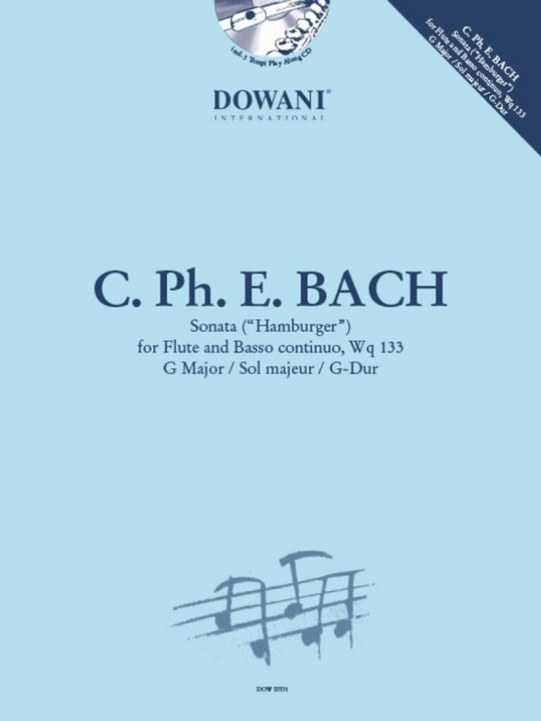 C.Ph.E. Bach - Sonata "Hamburger" for Flute and BC, Wq 133 - G-Dur