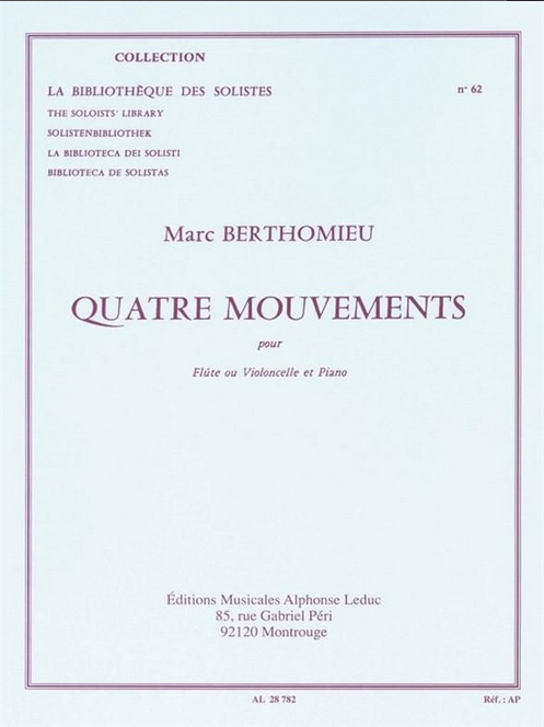 Marc Berthomieu - Quatre mouvements