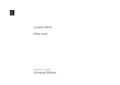 Luciano Berio - Altra voce