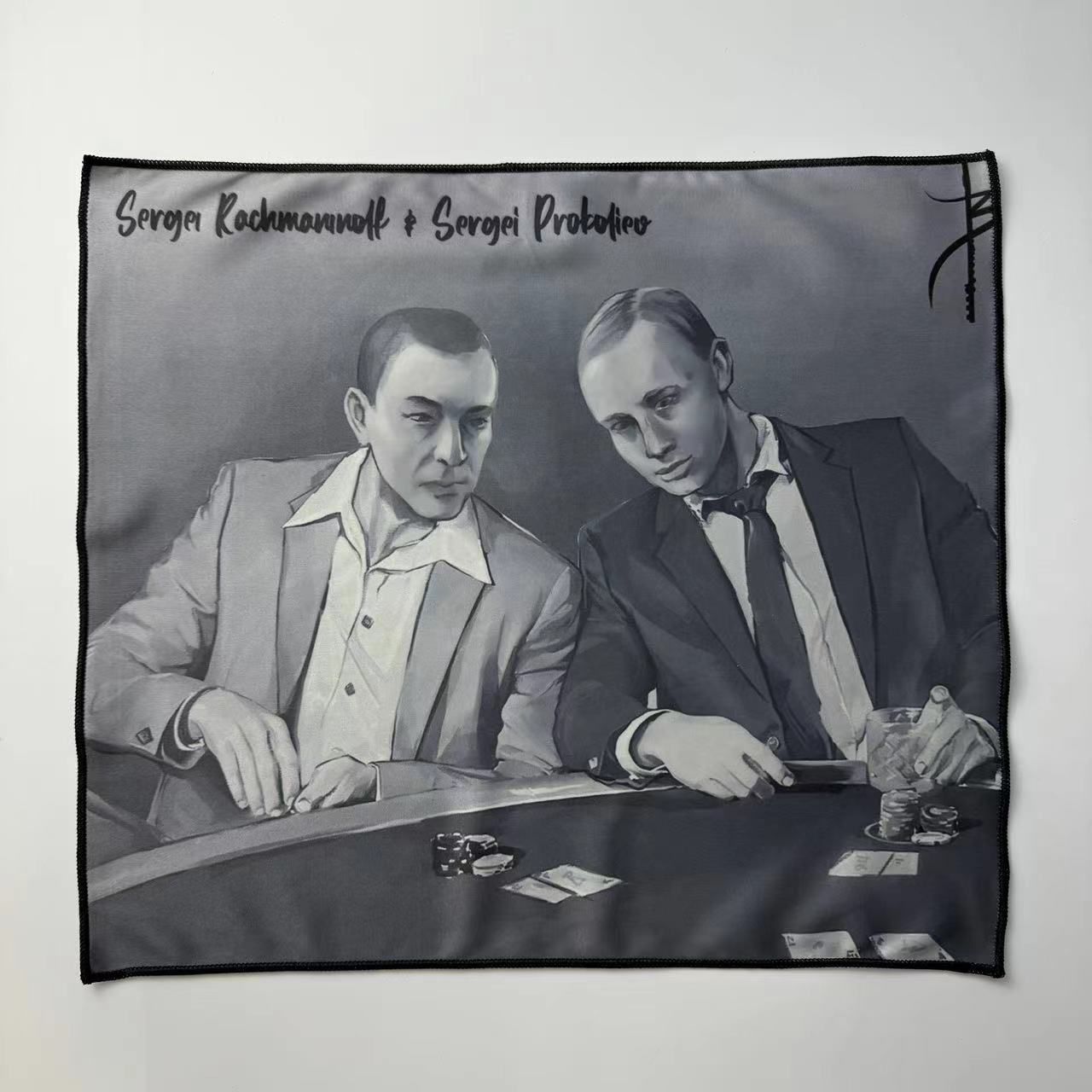 B-Flute - Großes Mikrofasertuch - Prokofiev and Rachmaninoff playing cards
