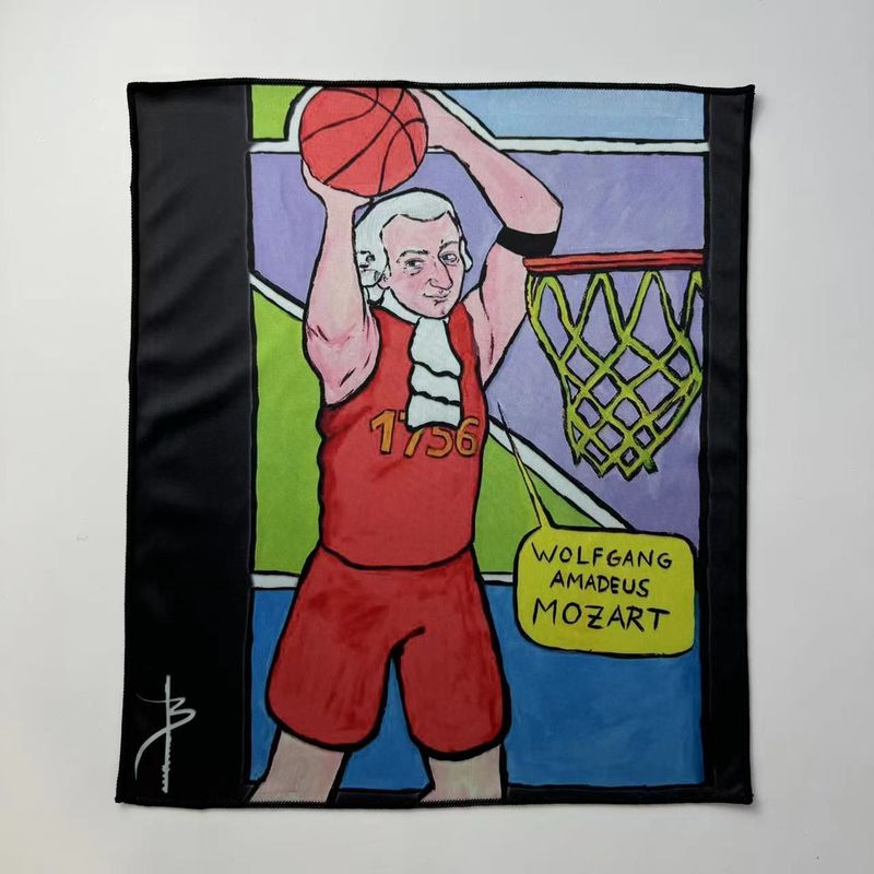 B-Flute - Großes Mikrofasertuch - Mozart shooting hoops B-Flute - Großes Mikrofasertuch - Mozart shooting hoops