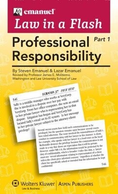 Emanuel Law In A Flash: Professional Responsibility (2-Part Set)