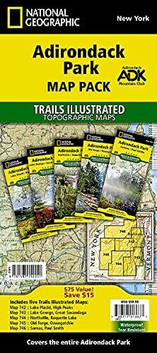 Adirondack Park [Map Pack Bundle] (National Geographic Trails Illustrated Map)