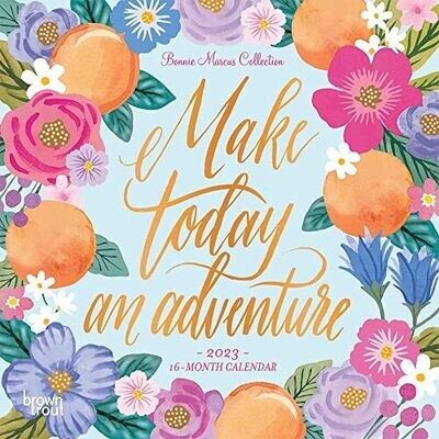 Bonnie Marcus | 2023 7 X 14 Inch Monthly Mini Wall Calendar | Foil Stamped Cover | Browntrout | Fashion Designer Stationery