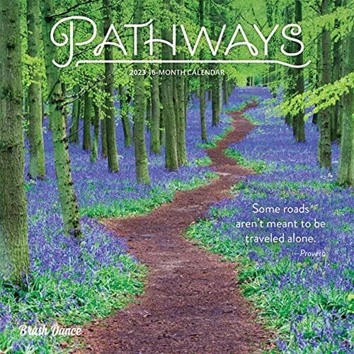 Pathways | 2023 7 X 14 Inch Monthly Mini Wall Calendar | Brush Dance | Photography Journey Scenic Nature