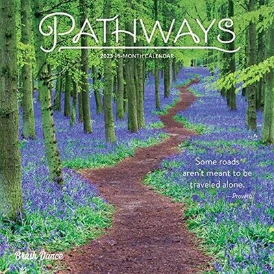 Pathways | 2023 7 X 14 Inch Monthly Mini Wall Calendar | Brush Dance | Photography Journey Scenic Nature