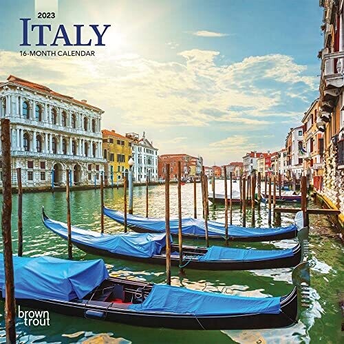 Italy | 2023 7 X 14 Inch Monthly Mini Wall Calendar | Browntrout | Scenic Travel Europe Italian Venice Rome