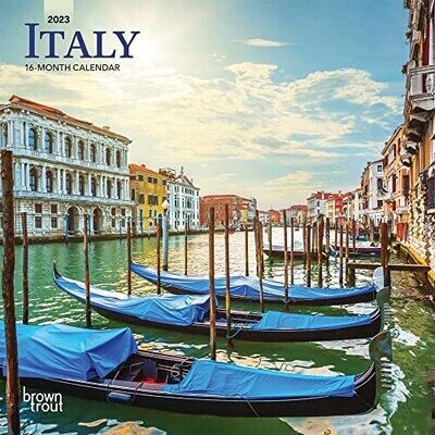 Italy | 2023 7 X 14 Inch Monthly Mini Wall Calendar | Browntrout | Scenic Travel Europe Italian Venice Rome