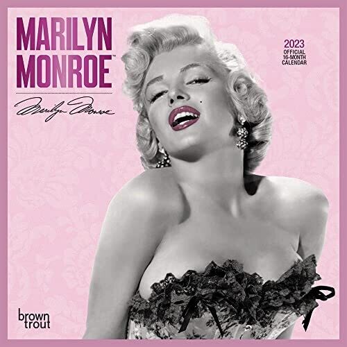 Marilyn Monroe Official | 2023 7 X 14 Inch Monthly Mini Wall Calendar | Foil Stamped Cover | Browntrout | Usa American Actress Celebrity