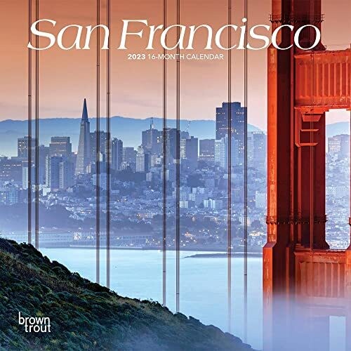 San Francisco | 2023 7 X 14 Inch Monthly Mini Wall Calendar | Browntrout | Usa United States Of America California Pacific West City