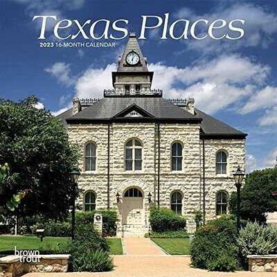 Texas Places | 2023 7 X 14 Inch Monthly Mini Wall Calendar | Browntrout | Usa United States Of America Southwest State Nature