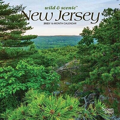 New Jersey Wild &amp; Scenic | 2023 7 X 14 Inch Monthly Mini Wall Calendar | Browntrout | Usa United States Of America Northeast State Nature