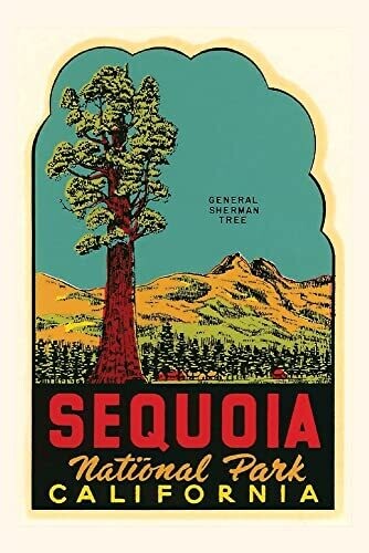 Vintage Journal Sequoia National Park Decal (Pocket Sized - Found Image Press Journals)