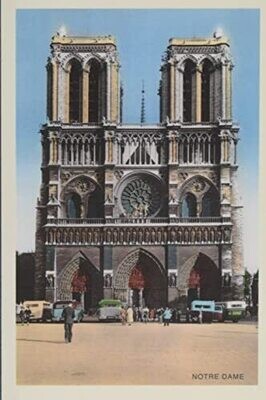 Vintage Journal Facade Of Notre Dame Cathedral (Pocket Sized - Found Image Press Journals)