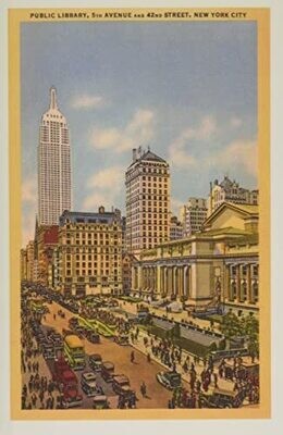 Vintage Journal Public Library, Fifth Avenue (Pocket Sized - Found Image Press Journals)