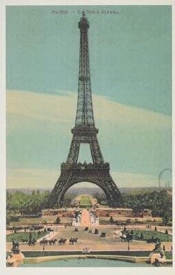Vintage Journal Early View Of Eiffel Tower (Pocket Sized - Found Image Press Journals)