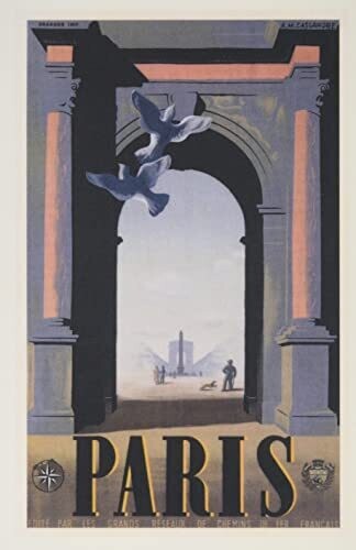 Vintage Journal Doves By Arch, Paris, France (Pocket Sized - Found Image Press Journals)