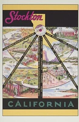 Vintage Journal Stockton Travel Poster (Pocket Sized - Found Image Press Journals)