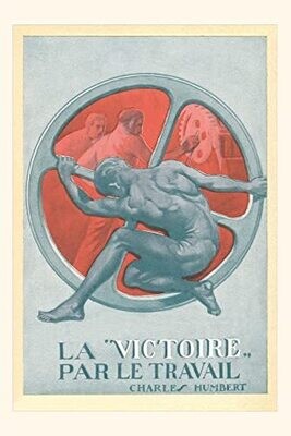 Vintage Journal Victory Through Work Poster (Pocket Sized - Found Image Press Journals)