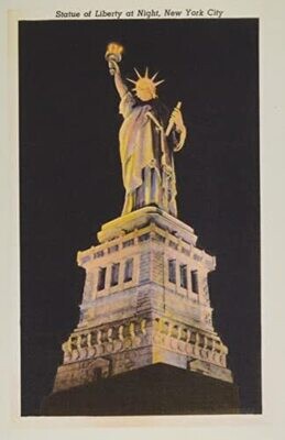 Vintage Journal Statue Of Liberty At Night, New York City (Pocket Sized - Found Image Press Journals)