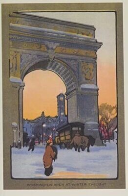 Vintage Journal Washington Arch At Winter Twilight (Pocket Sized - Found Image Press Journals)