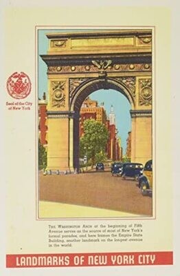 Vintage Journal Landmarks Of New York City, Washington Arch (Pocket Sized - Found Image Press Journals)