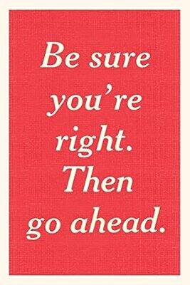 Vintage Journal Be Sure You&#39;Re Right (Pocket Sized - Found Image Press Journals)