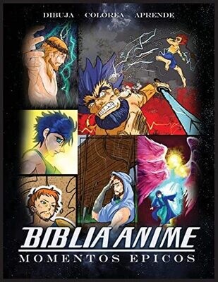 Biblia Anime Momentos Epicos: Libro Para Colorear (Spanish Edition)