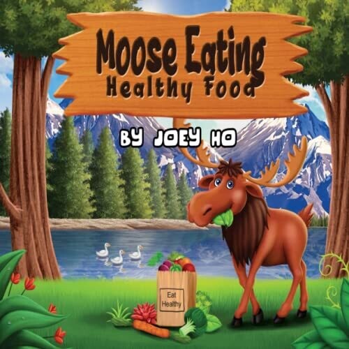 Moose Eating Healthy Food