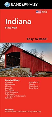 Rand Mcnally Easy To Read: Indiana State Map
