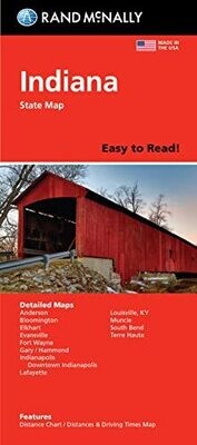 Rand Mcnally Easy To Read: Indiana State Map