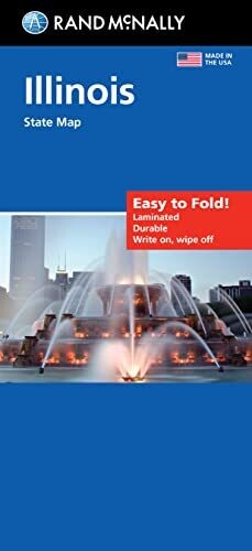 Rand Mcnally Easy To Fold: Illinois State Laminated Map