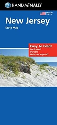 Rand Mcnally Easy To Fold: New Jersey State Laminated Map