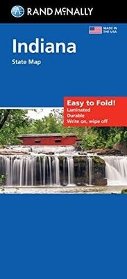 Rand McNally Easy To Fold: Indiana State Laminated Map